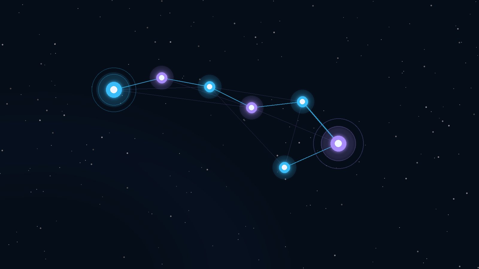Constelación del Septentrión (Osa Mayor) representada como una red neuronal luminosa sobre cielo nocturno